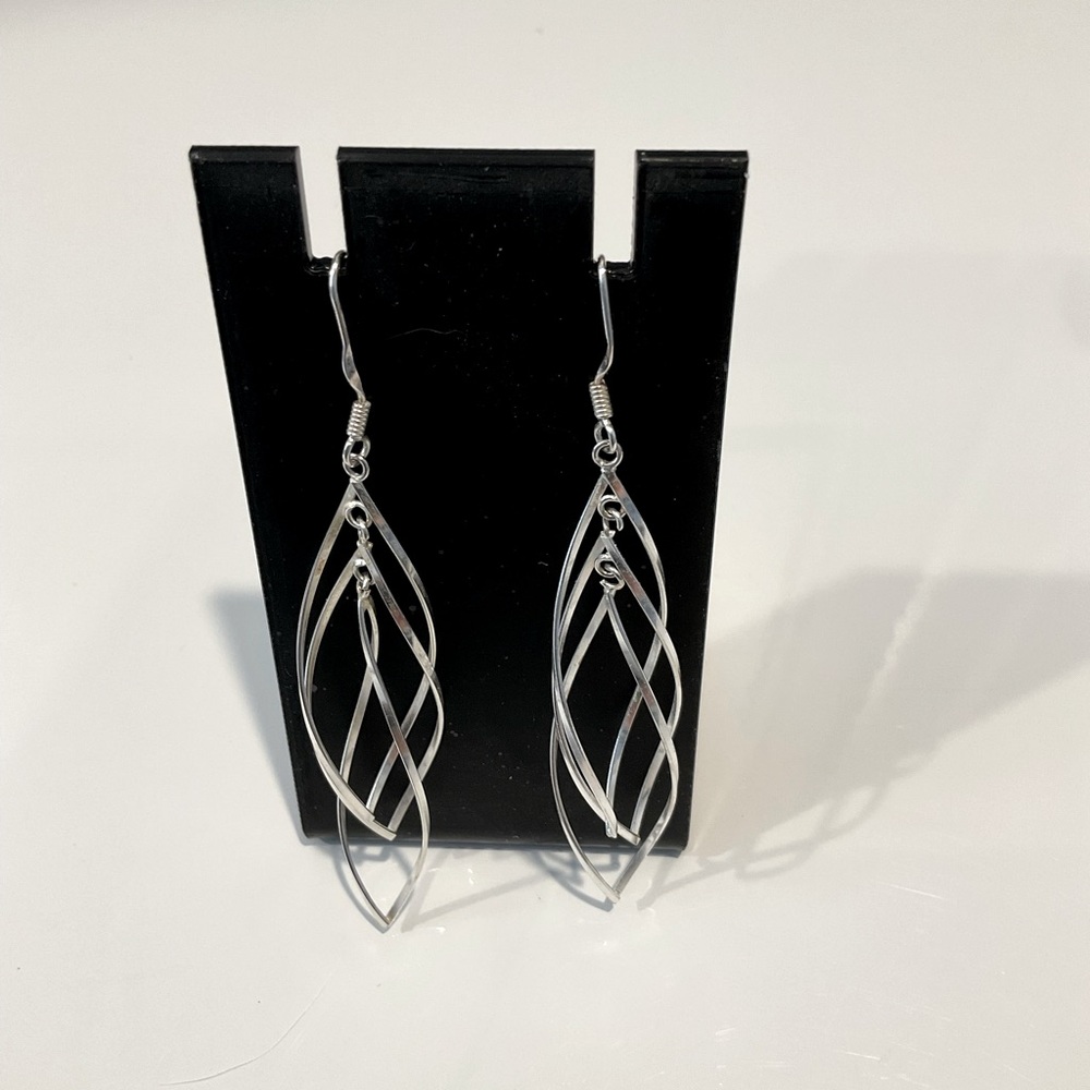 Delicate Silver Drop Earrings